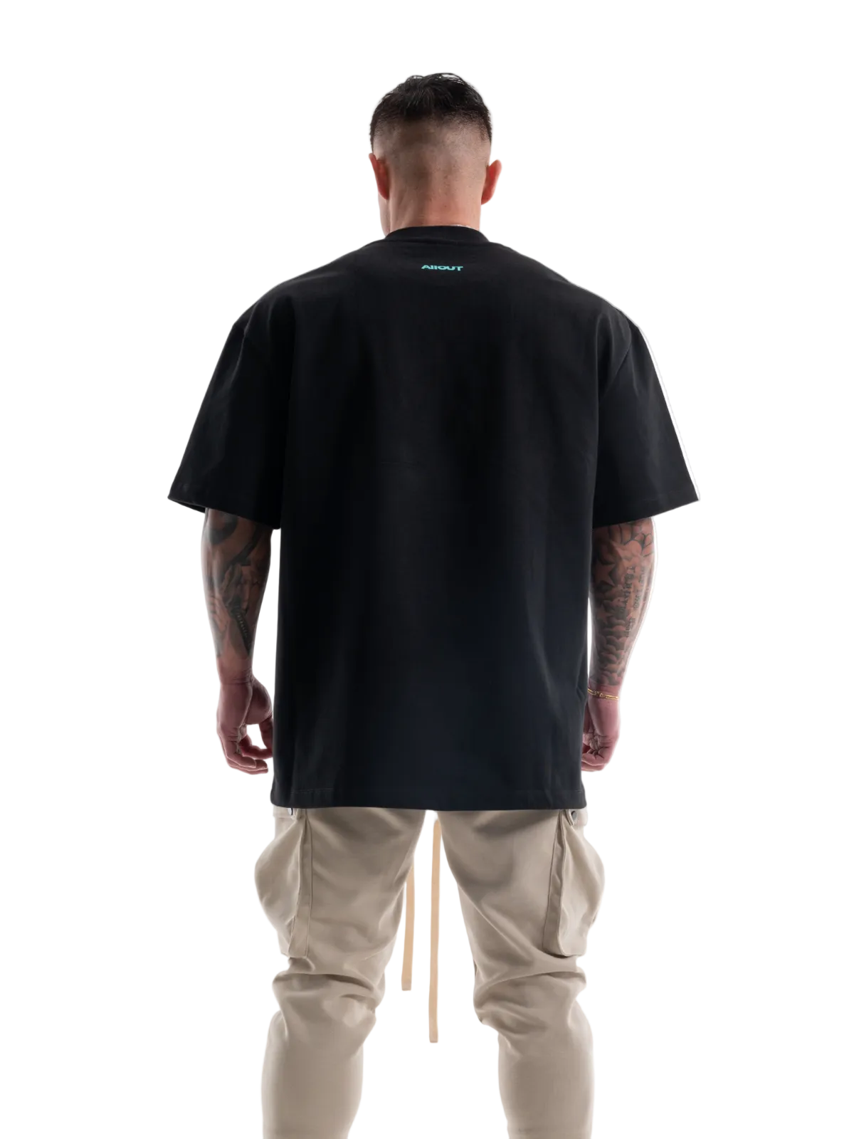 T-shirt SIMPLE LOGO BIG SILHOUETTE(BLACK)