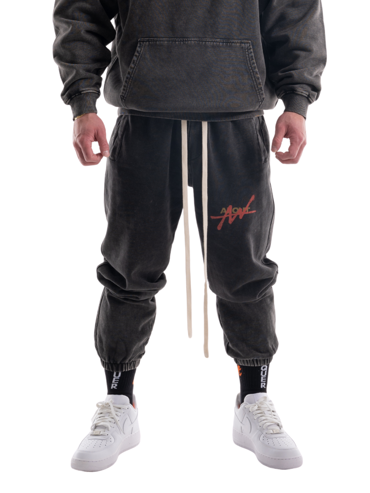 SWEAT PANTS VINTAGE LOGO(DARK GRAY)