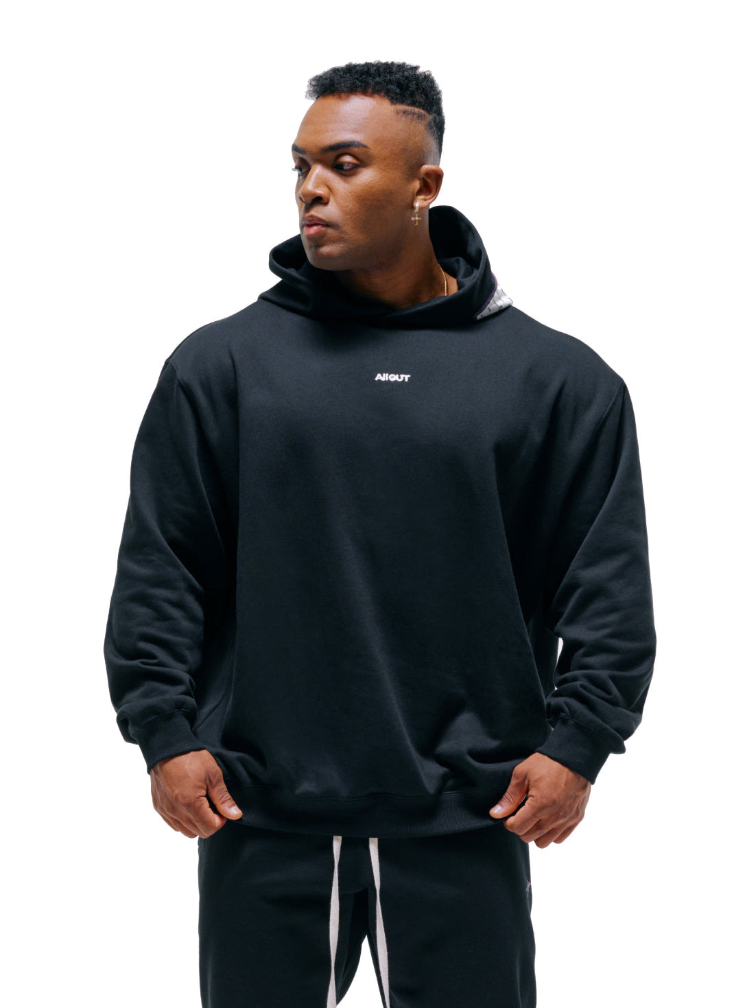 SWEAT HOODIE SPRAY (BLACK)