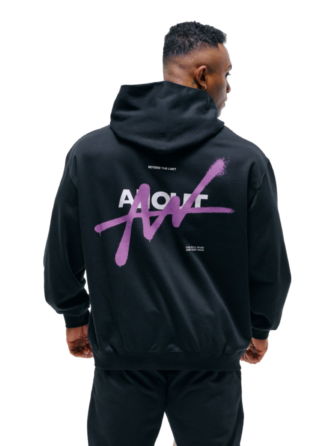 SWEAT HOODIE SPRAY (BLACK)