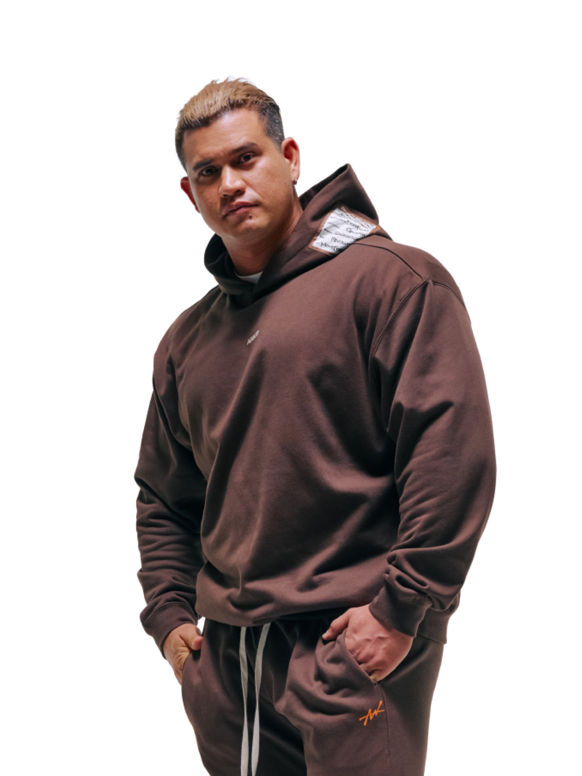 SWEAT HOODIE SPRAY(BROWN)