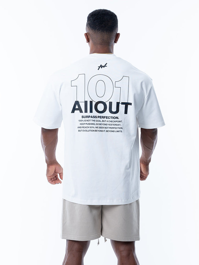 T-shirt 101 SURPASS PERFECTION【WHITE】