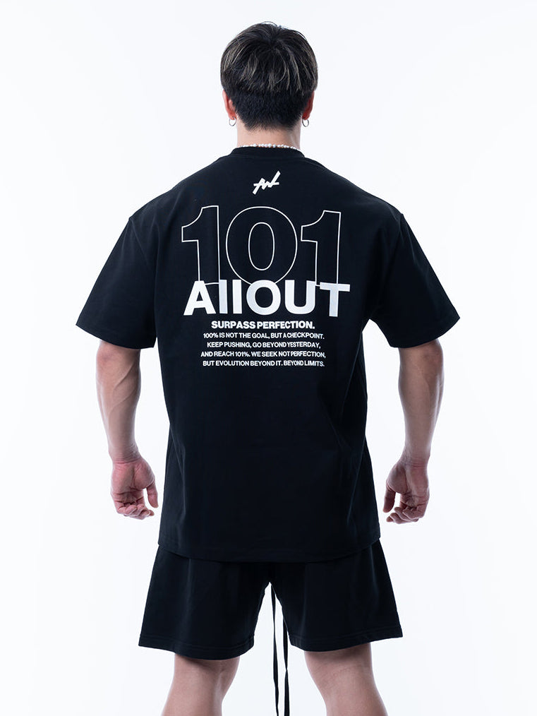 T-shirt 101 SURPASS PERFECTION【BLACK】
