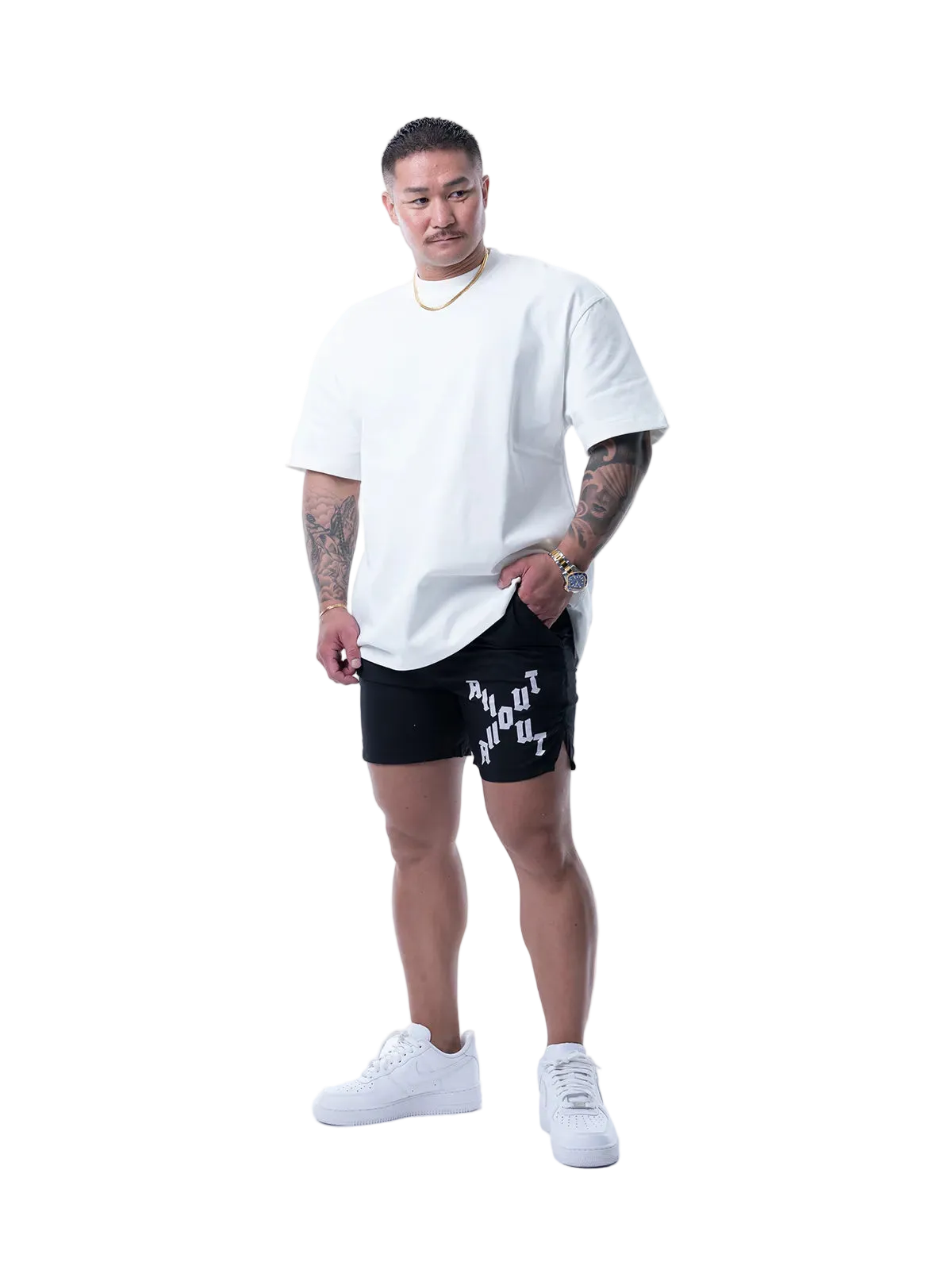 T-shirt DIAGONAL CROSS【WHITE】