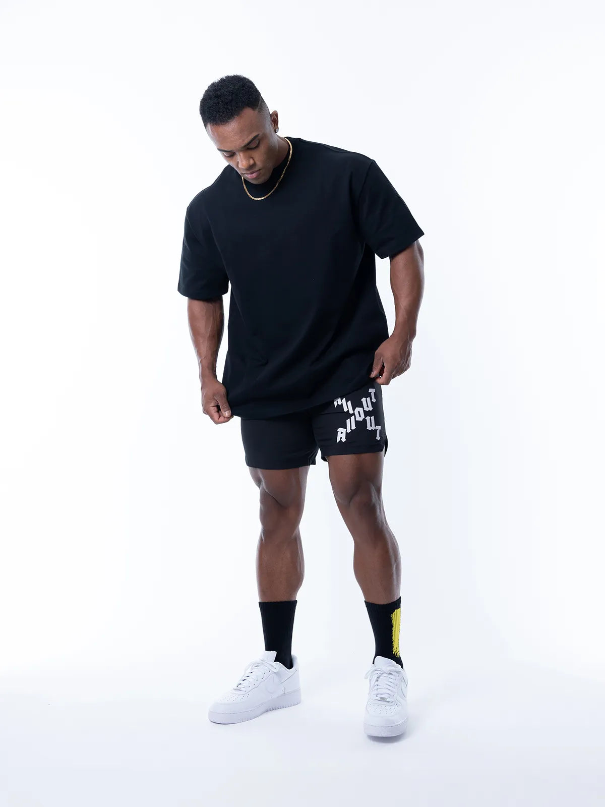 T-shirt DIAGONAL CROSS【BLACK】