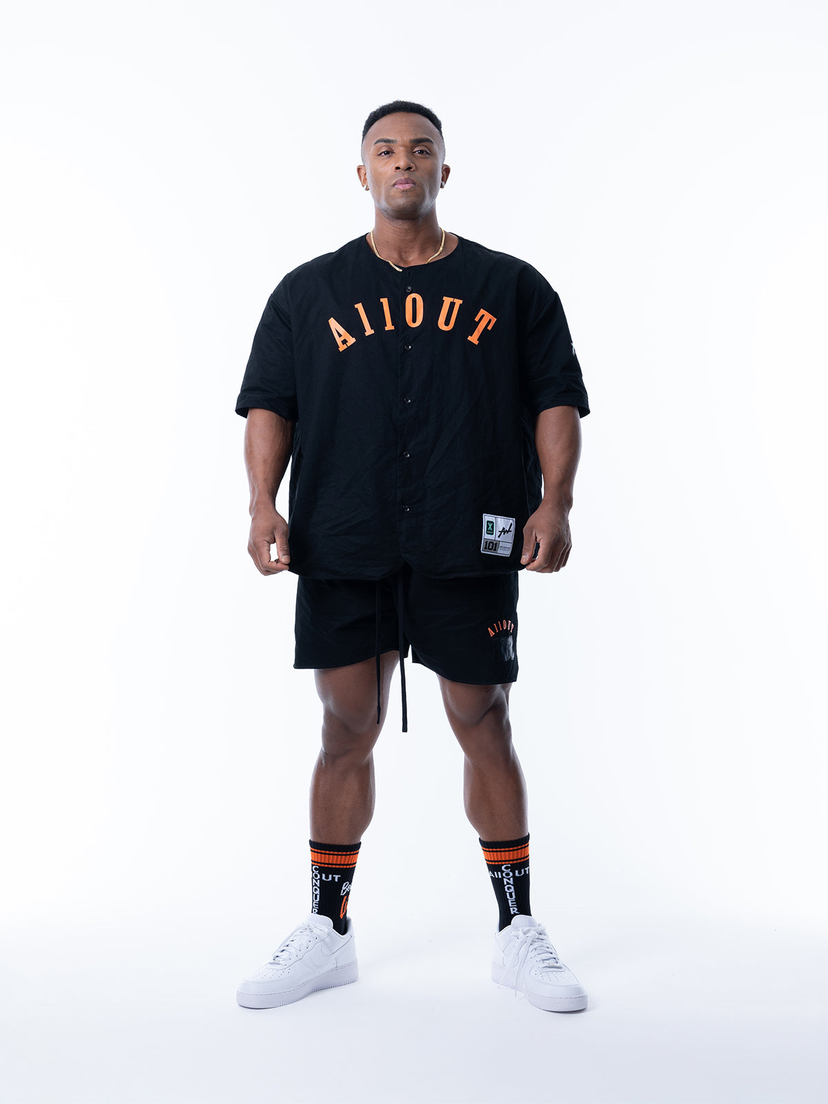 BASEBALL SHIRT BLACK TWILL