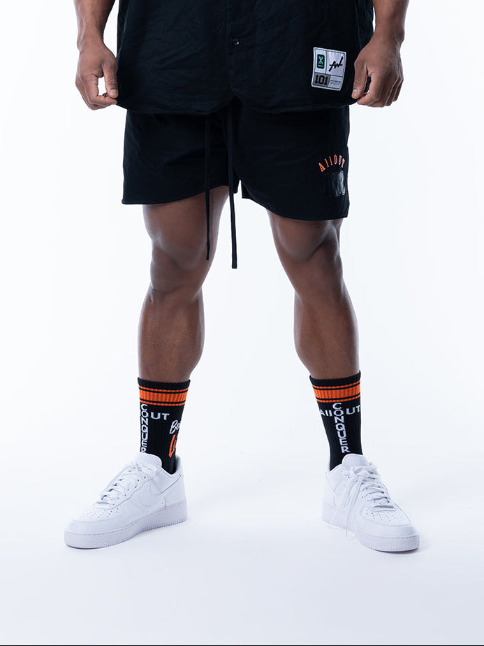 BASEBALL SHORT PANTS BLACK TWILL