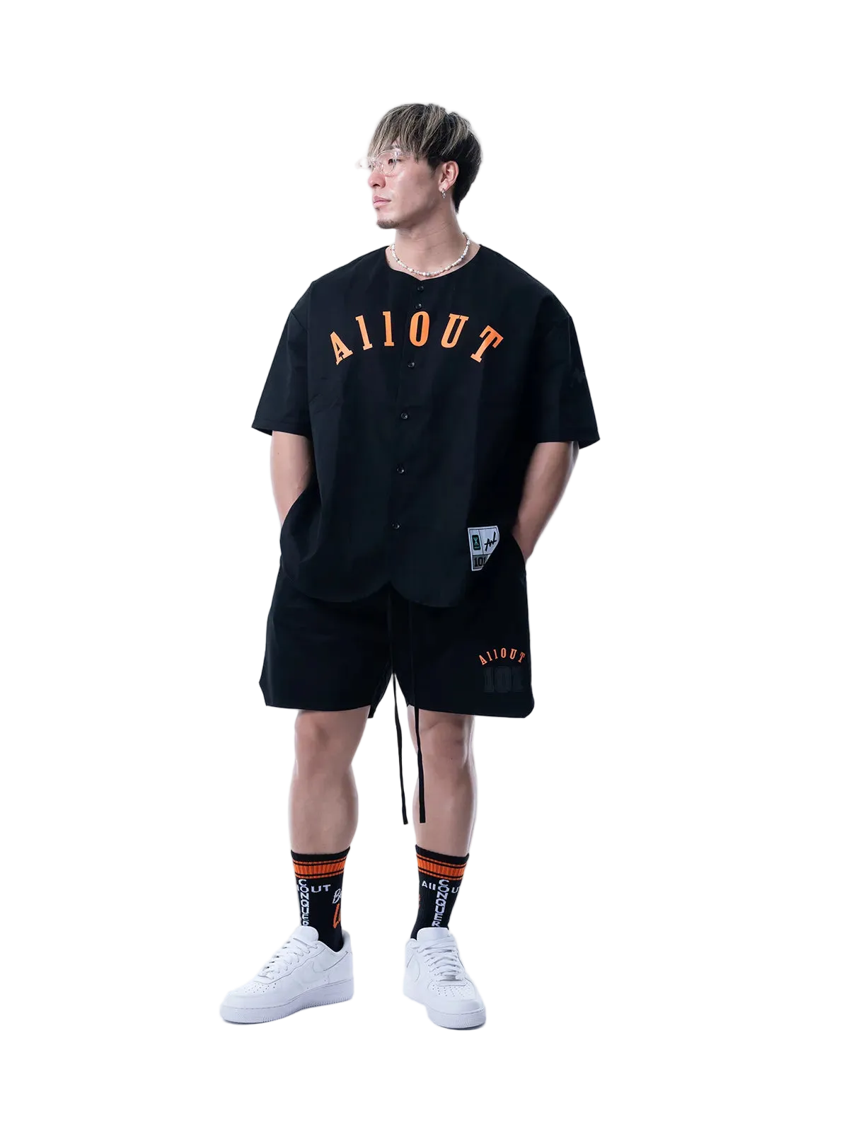 BASEBALL SHIRT BLACK TWILL