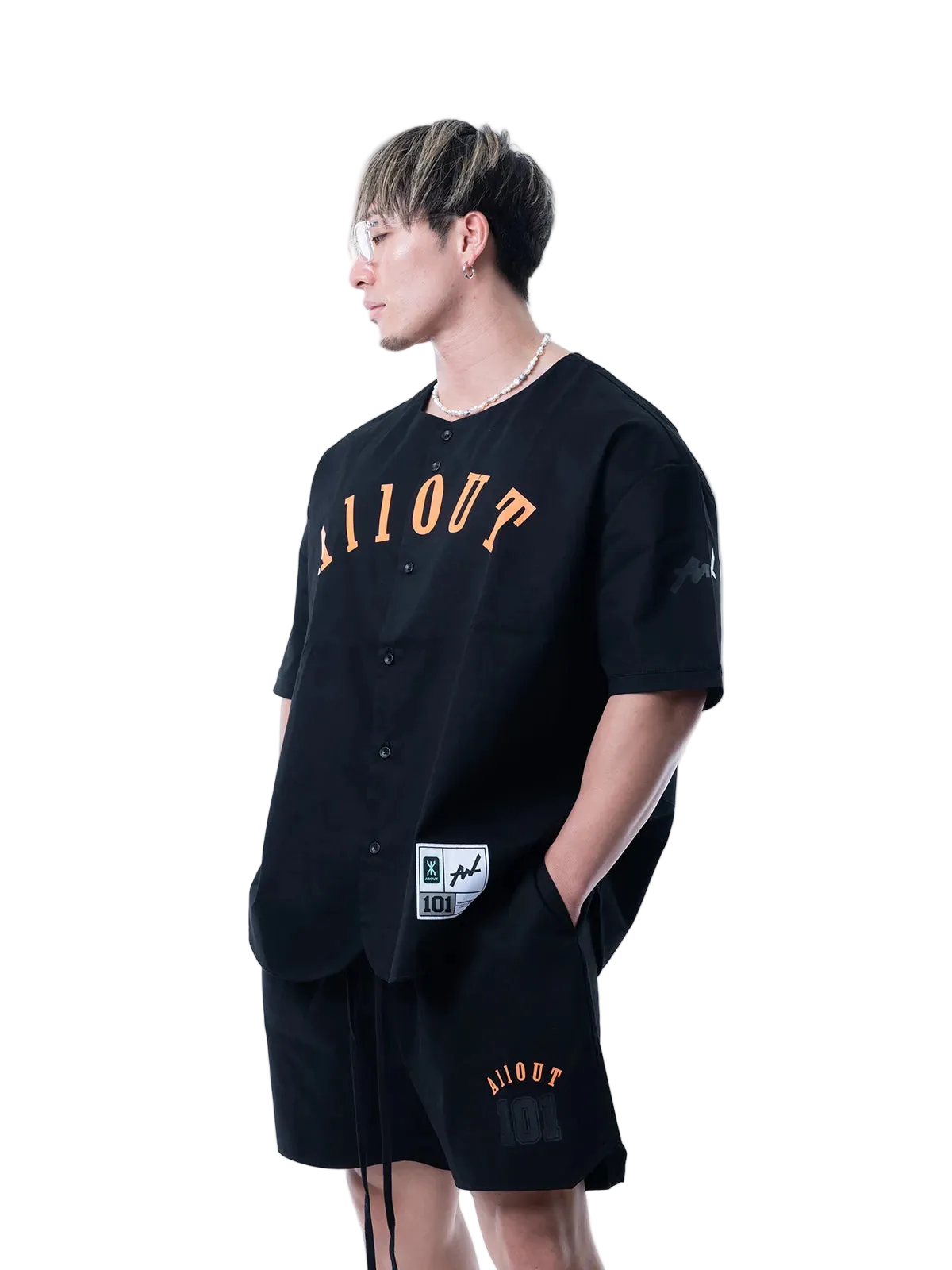 BASEBALL SHIRT BLACK TWILL