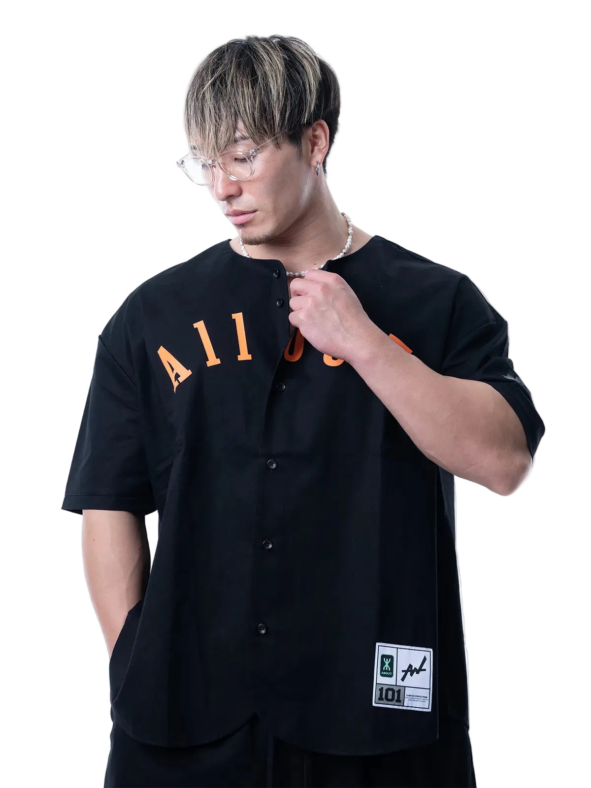 BASEBALL SHIRT BLACK TWILL
