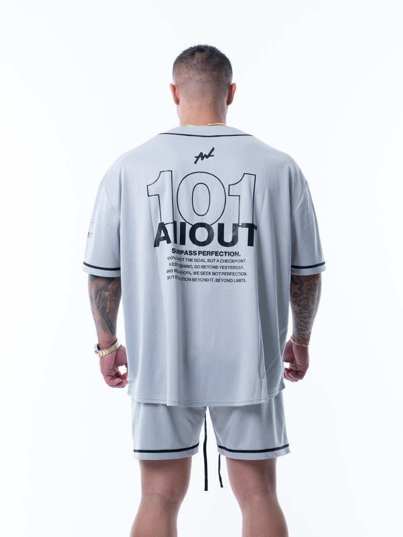 BASEBALL SHIRT GRAY MESH