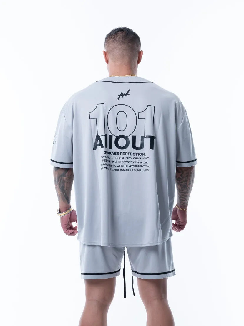 BASEBALL SHIRT GRAY MESH