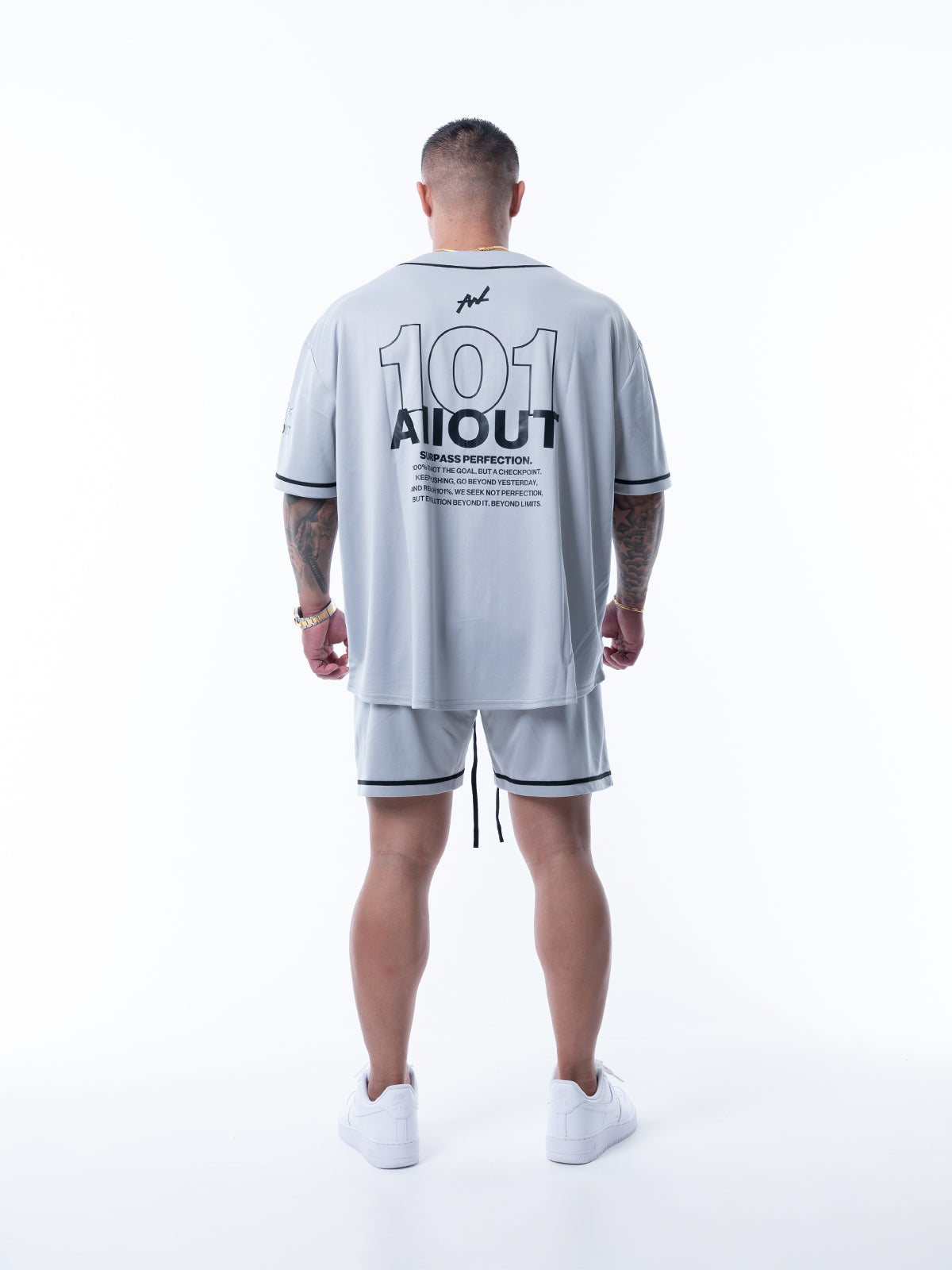 BASEBALL SHIRT GRAY MESH