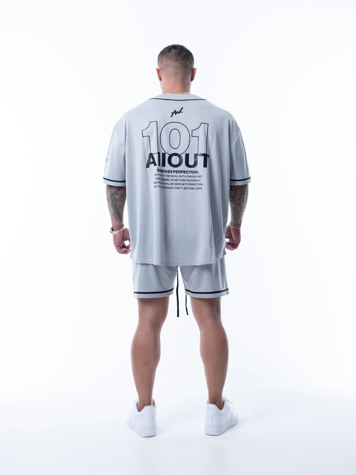 BASEBALL SHIRT GRAY MESH