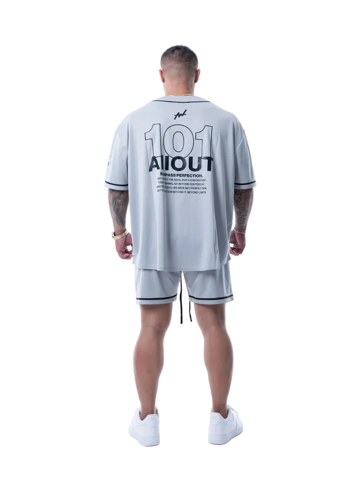 BASEBALL SHIRT GRAY MESH