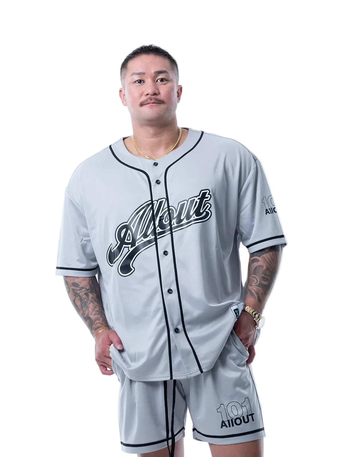 BASEBALL SHIRT GRAY MESH