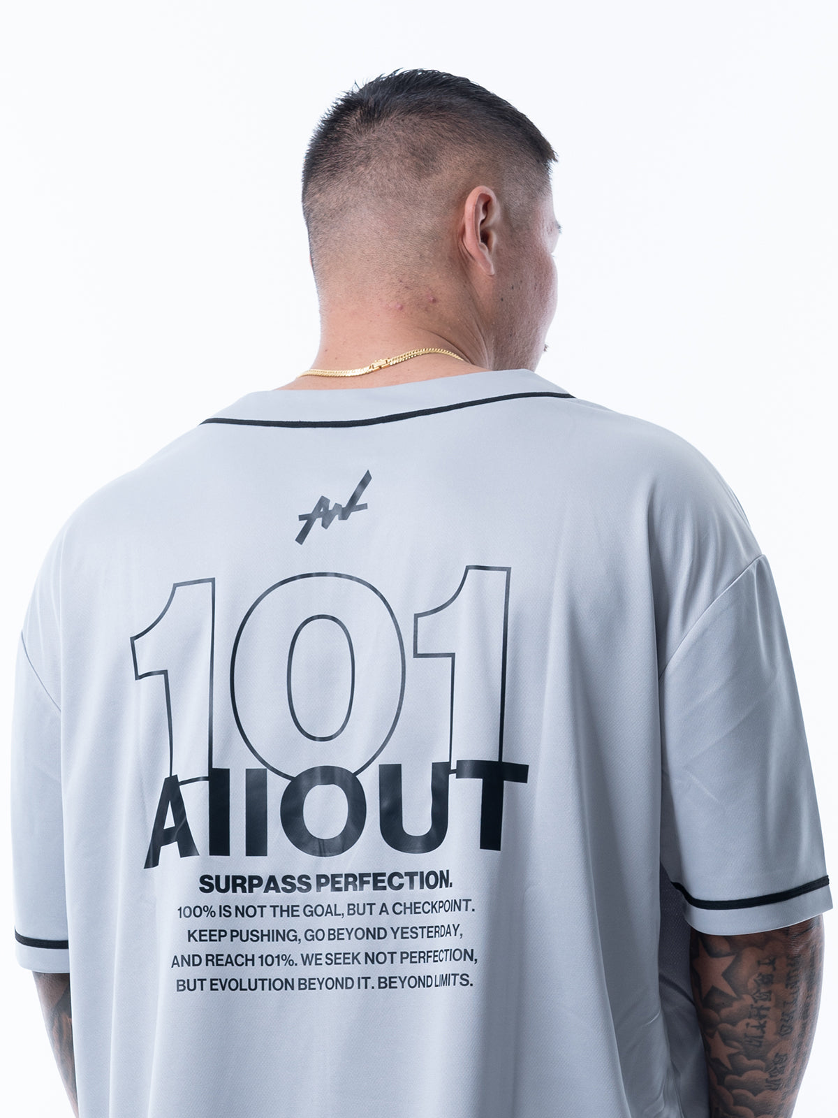 BASEBALL SHIRT GRAY MESH