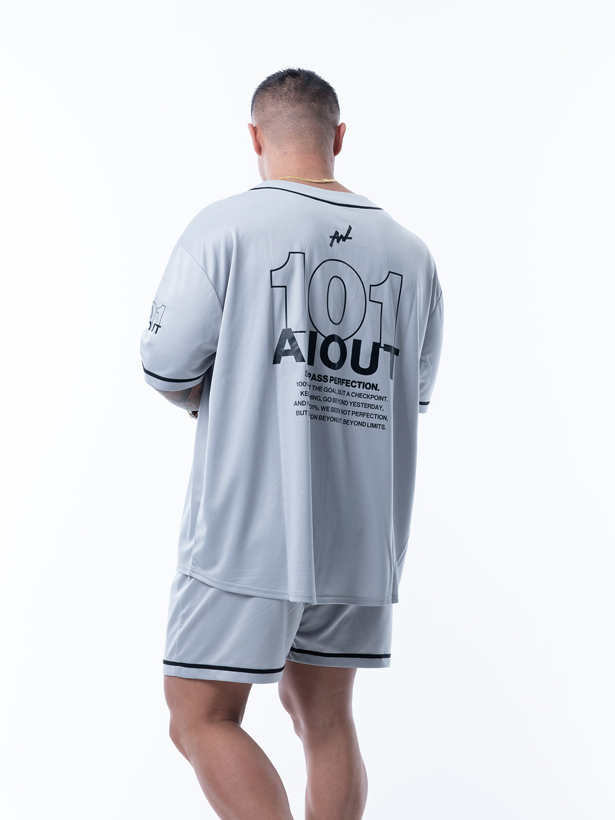 BASEBALL SHIRT GRAY MESH