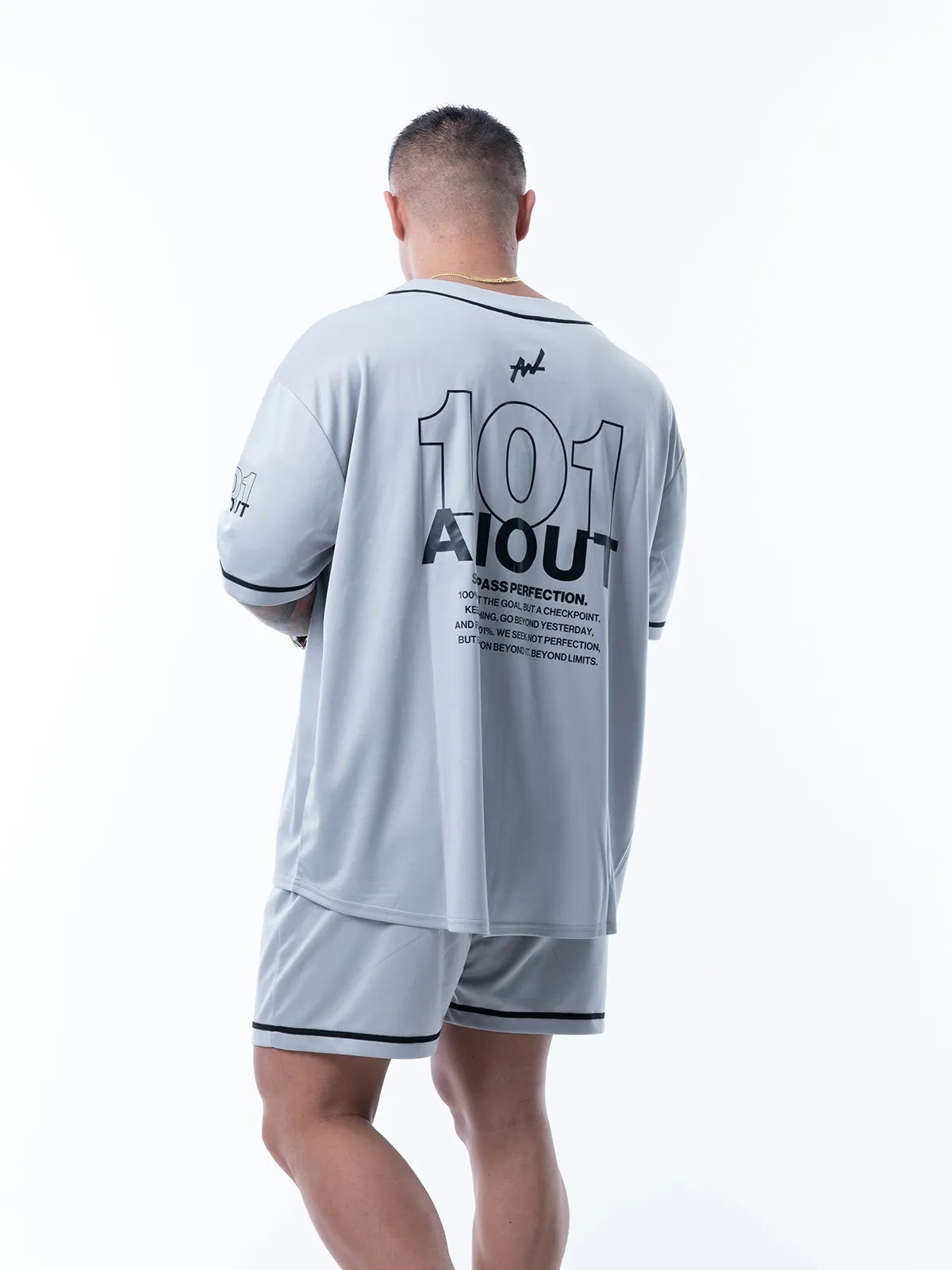 BASEBALL SHIRT GRAY MESH