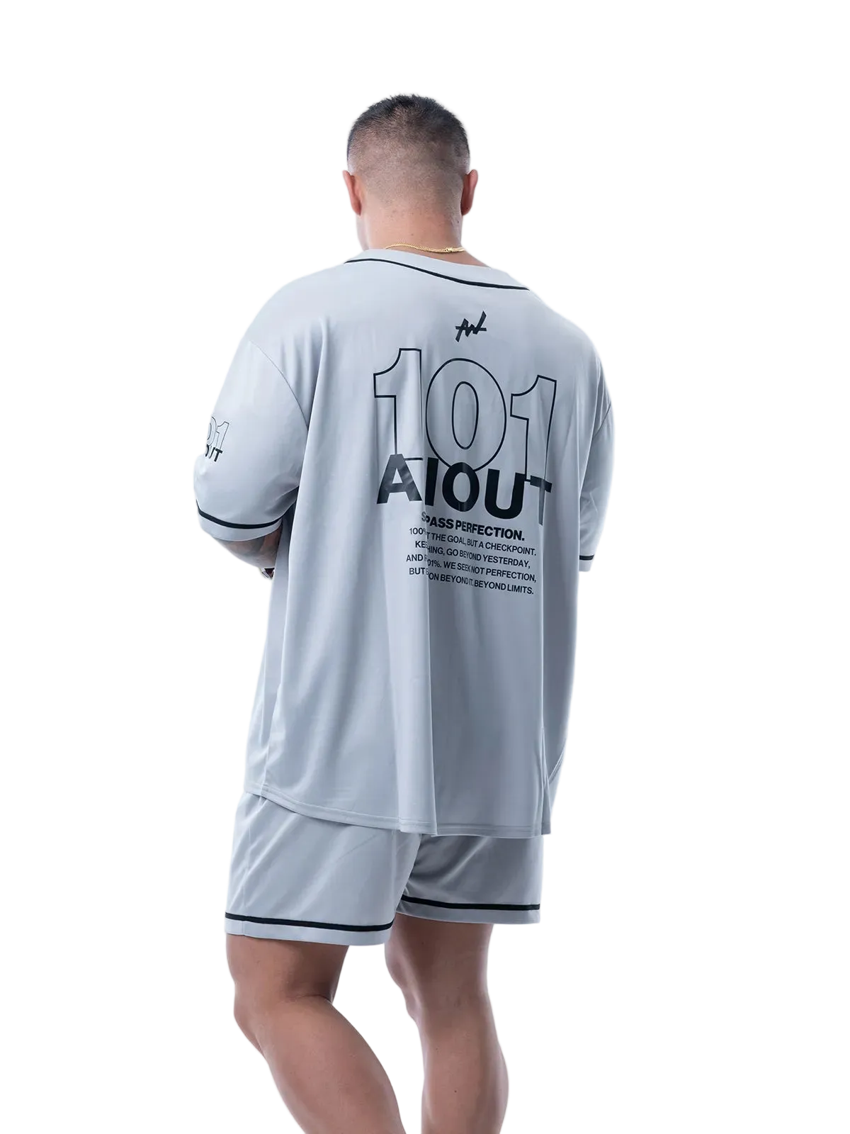 BASEBALL SHIRT GRAY MESH