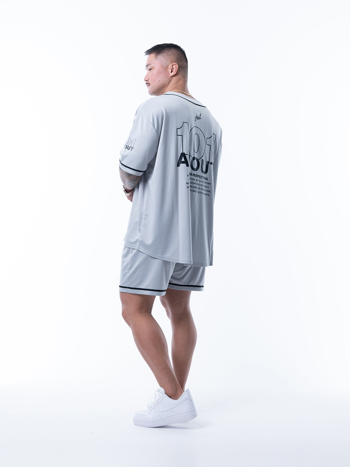 BASEBALL SHORT PANTS GRAY MESH