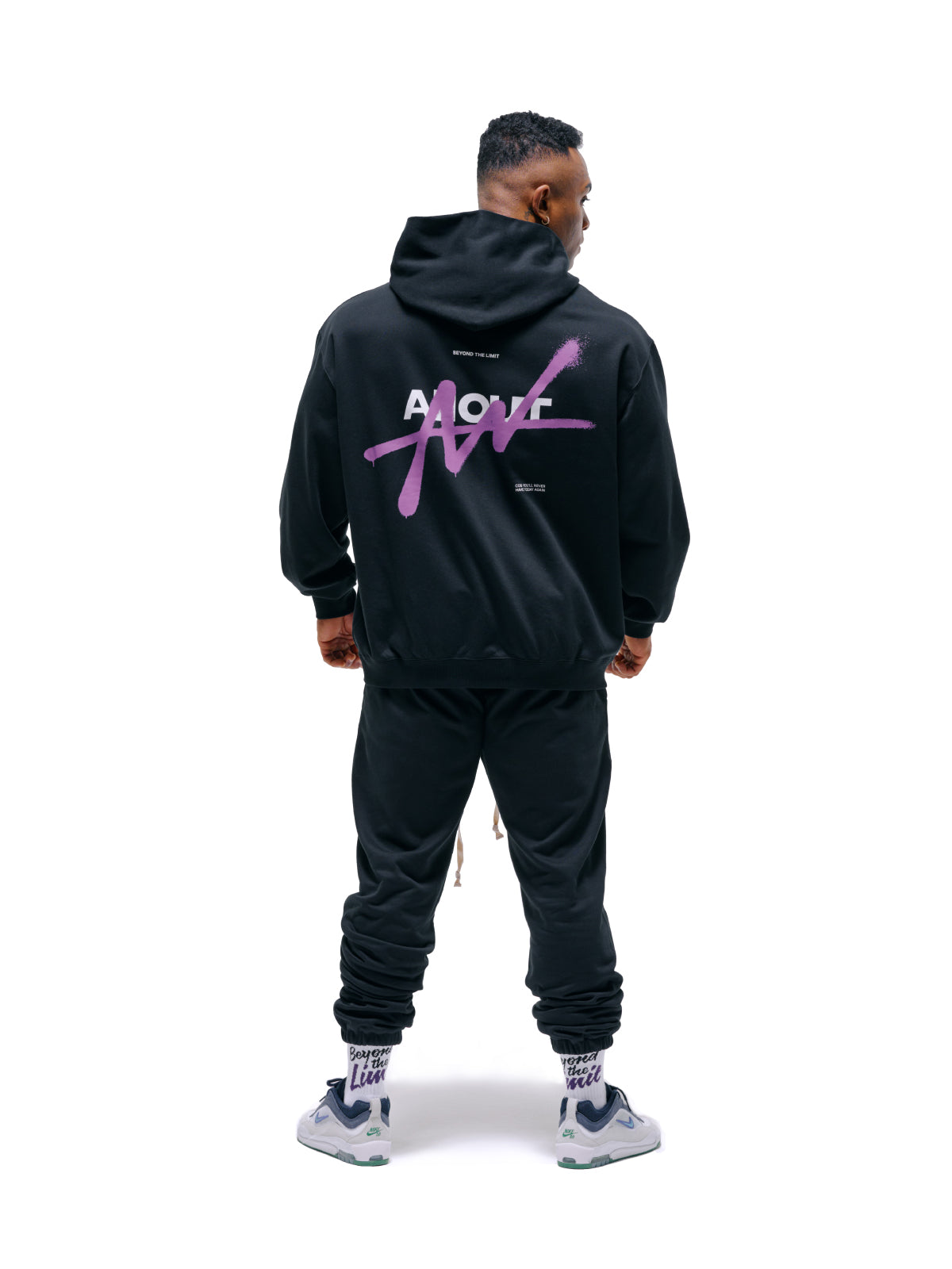 SWEAT PANTS SPRAY(BLACK)