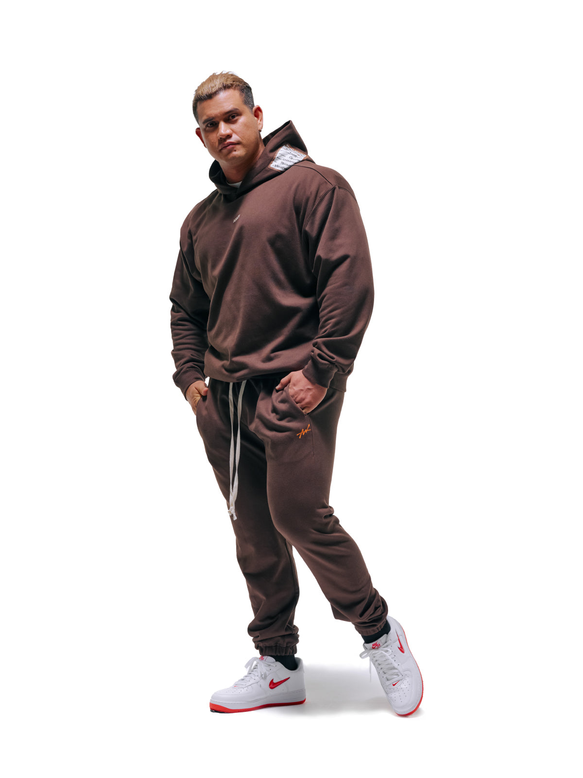 SWEAT PANTS SPRAY (BROWN)
