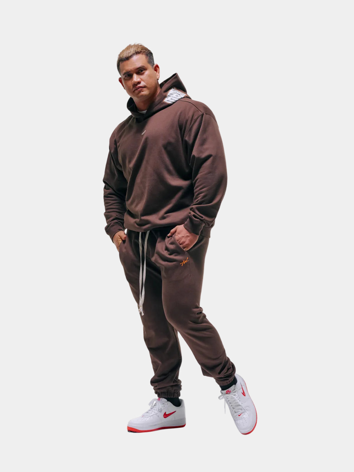 SWEAT PANTS SPRAY(BROWN)