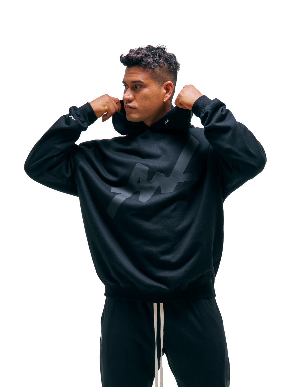 SWEAT HOODIE BIG LOGO(BLACK)