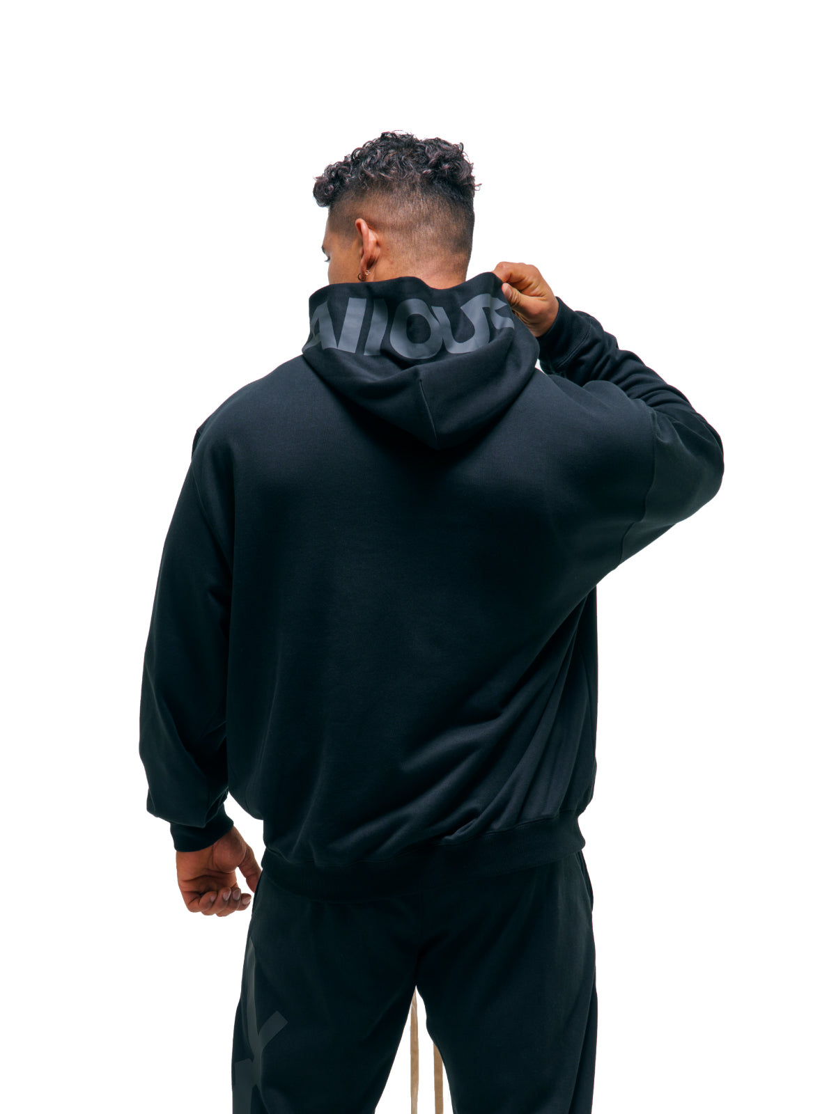 SWEAT HOODIE BIG LOGO(BLACK)