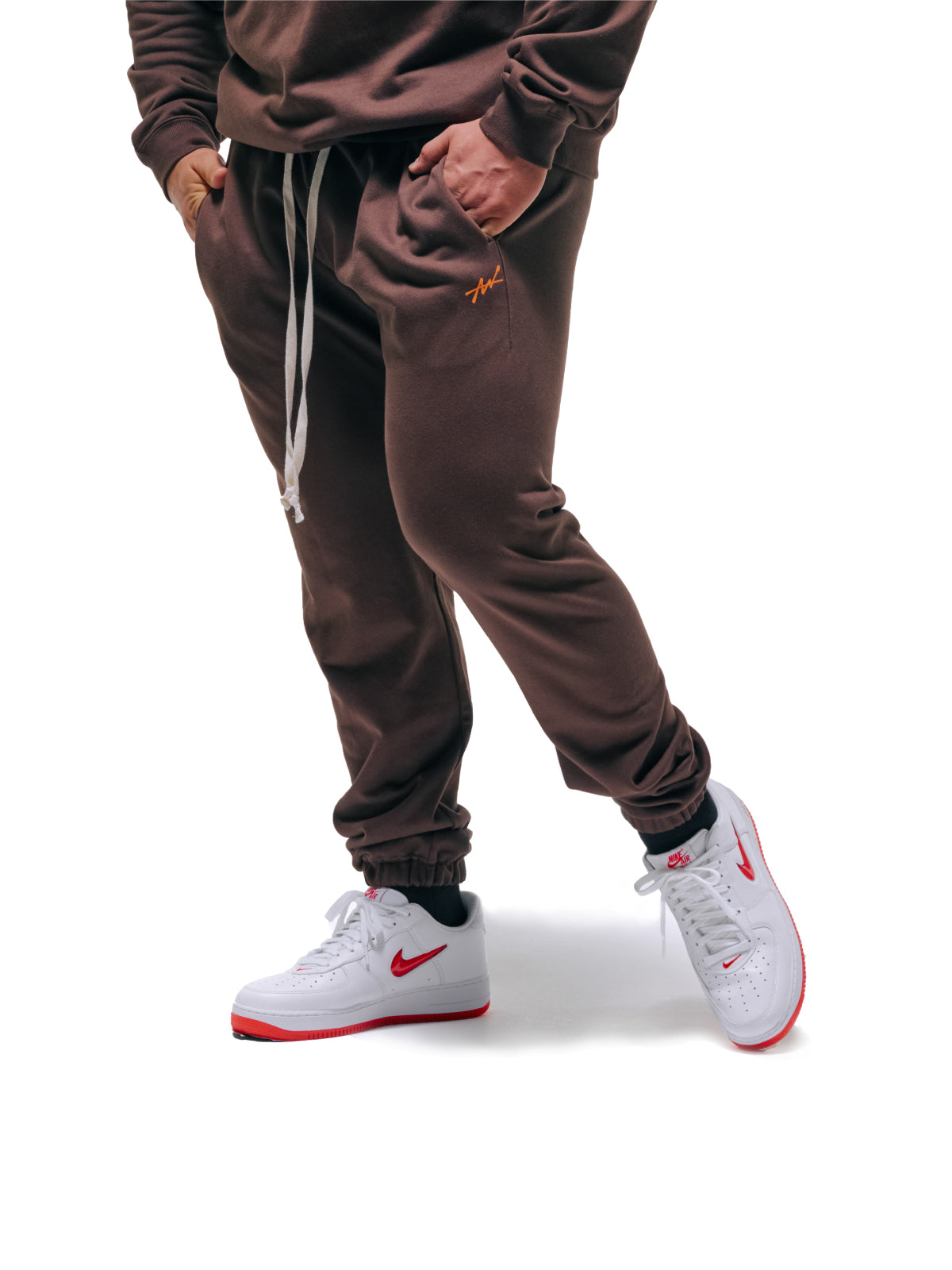 SWEAT PANTS SPRAY(BROWN)