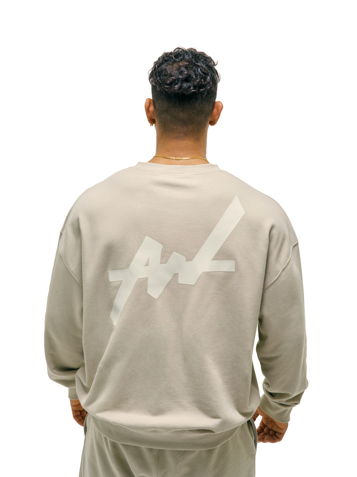 SWEAT SHIRT BIG LOGO(BEIGE)