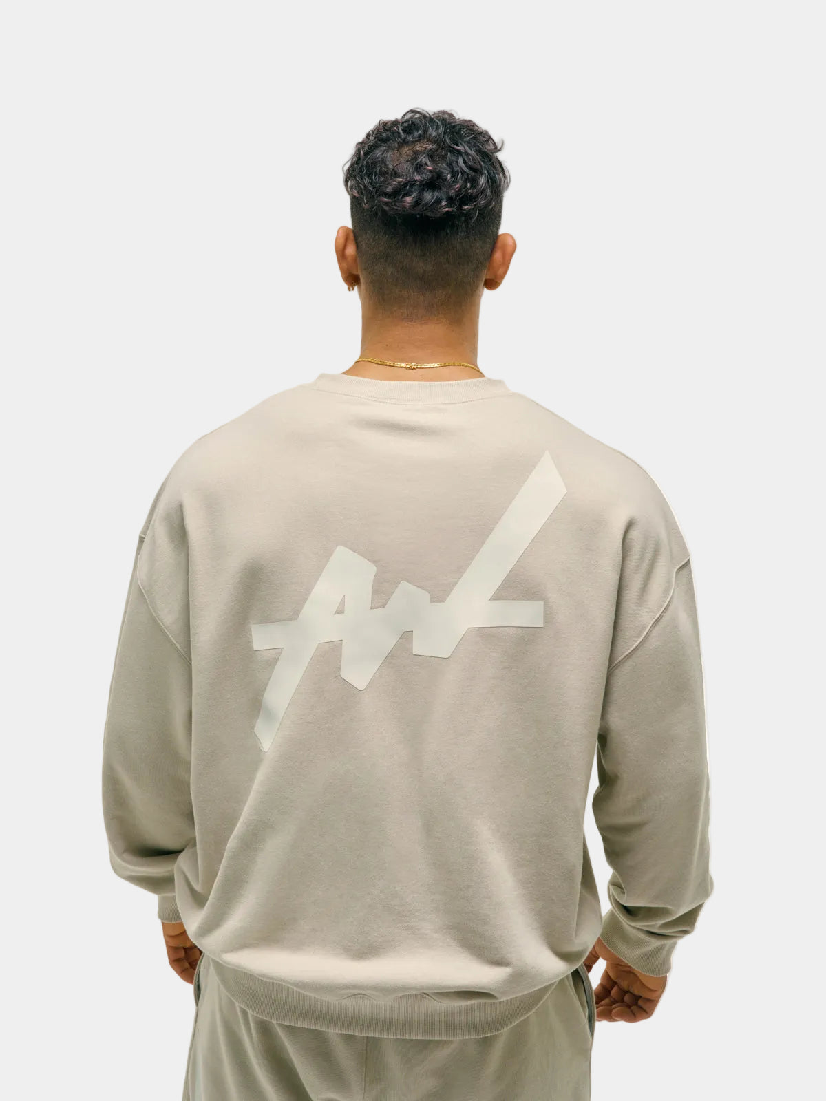 SWEAT SHIRT BIG LOGO(BEIGE)