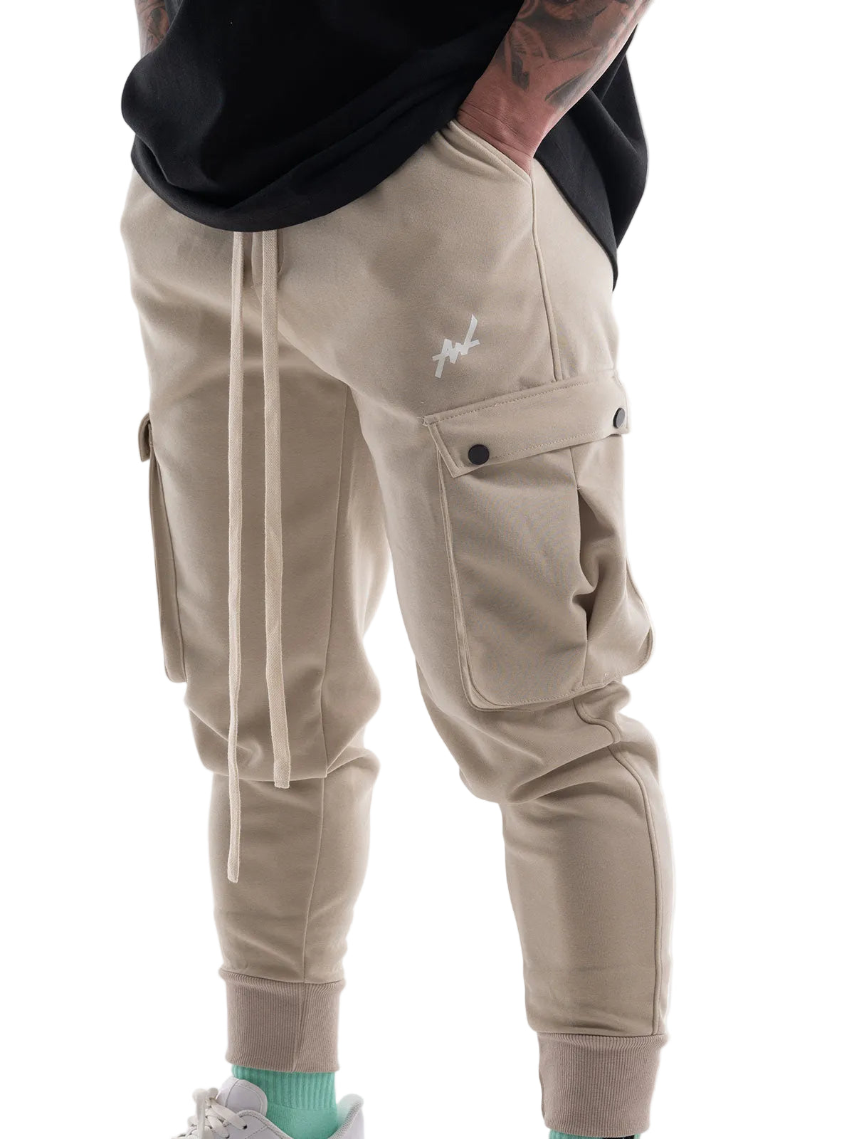 SWEAT PANTS SPRAY (BLACK)