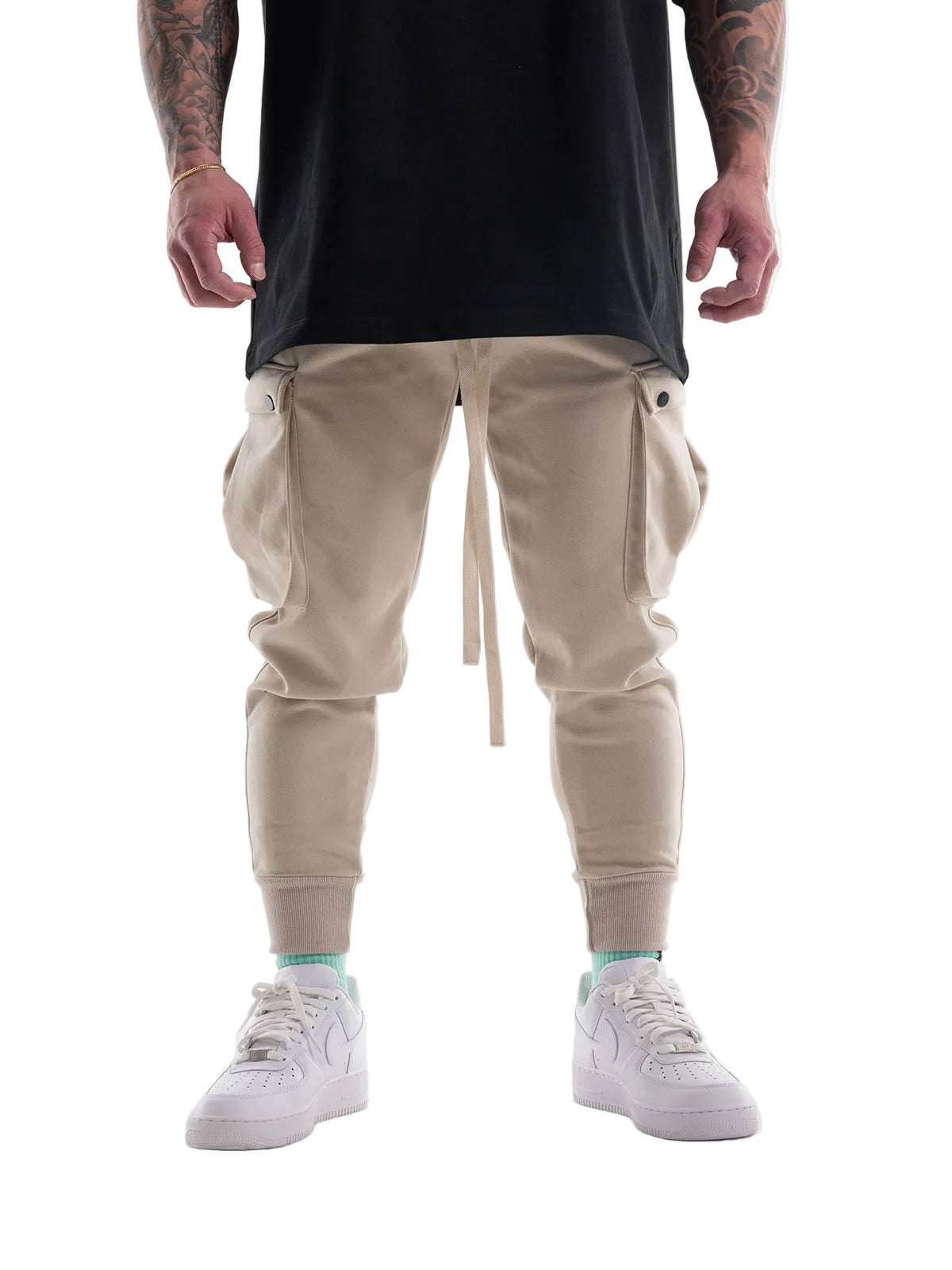 CARGO PANTS ONE POINT LOGO(BEIGE)