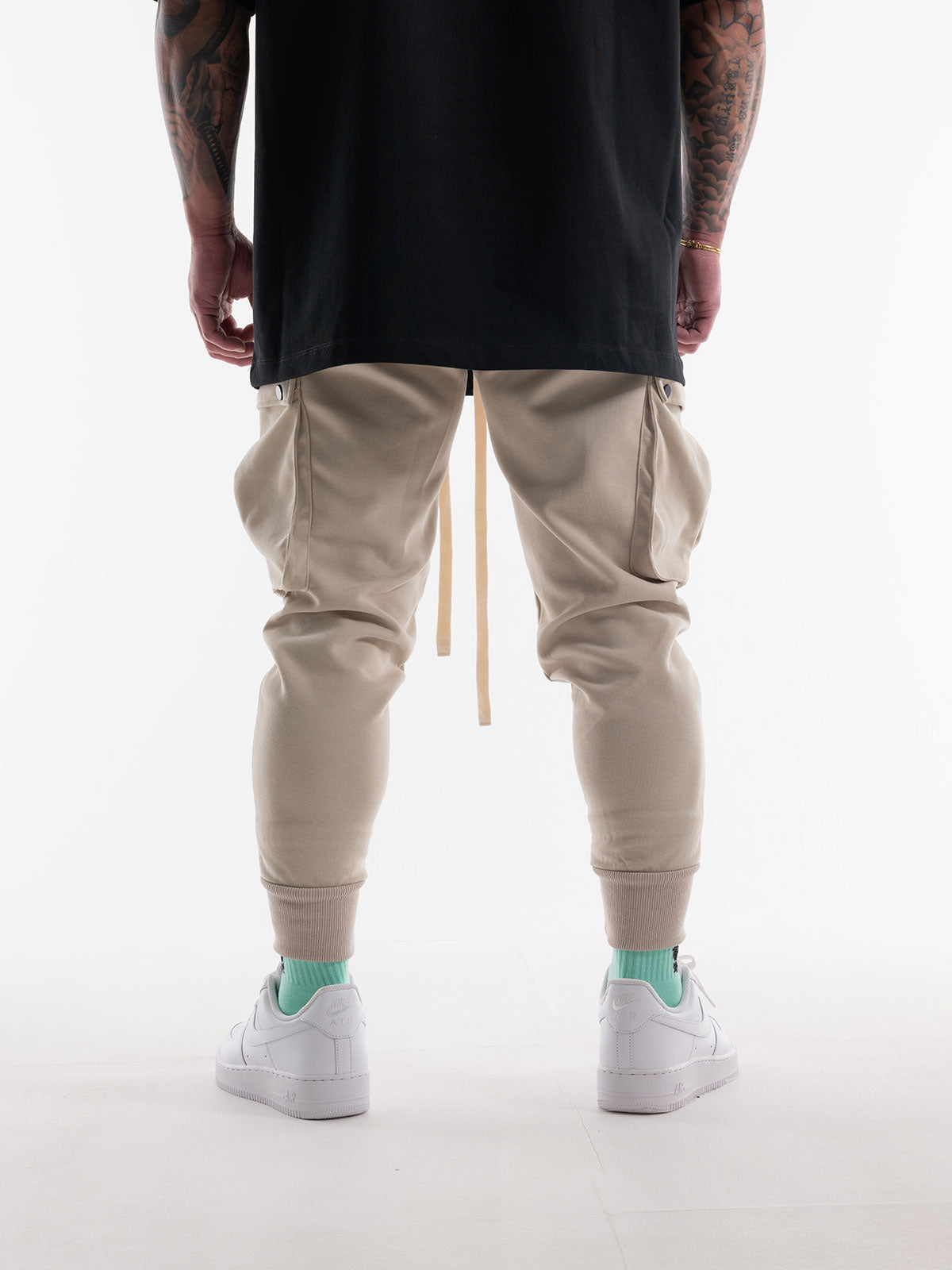 CARGO PANTS ONE POINT LOGO(BEIGE)