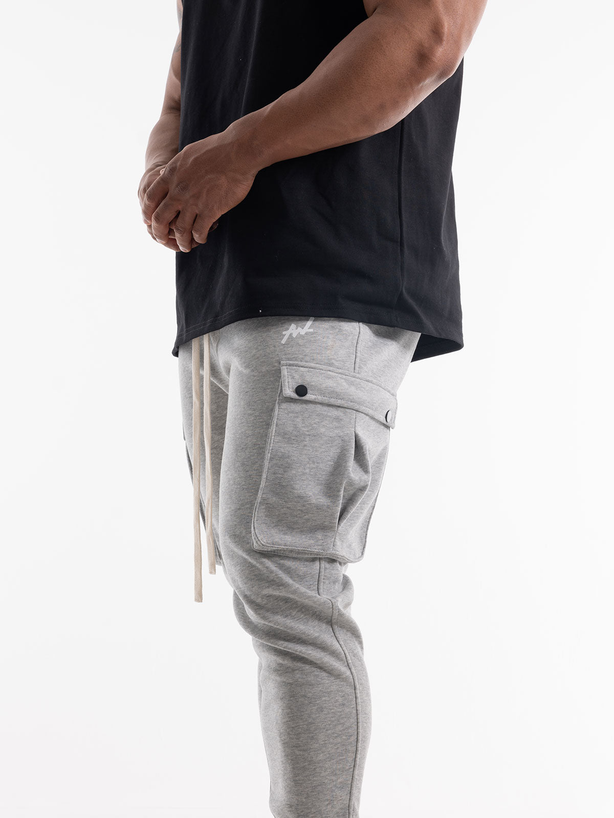 CARGO PANTS ONE POINT LOGO(GRAY)