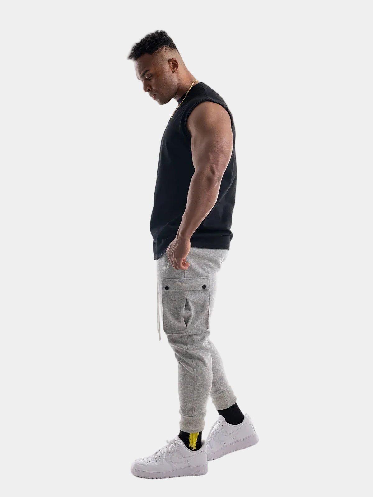 SWEAT PANTS SPRAY (BLACK)