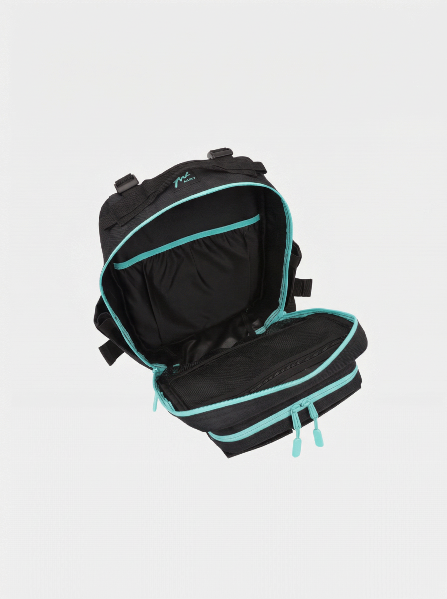 AllOUT BACKPACK 15L BLACK and AQUA