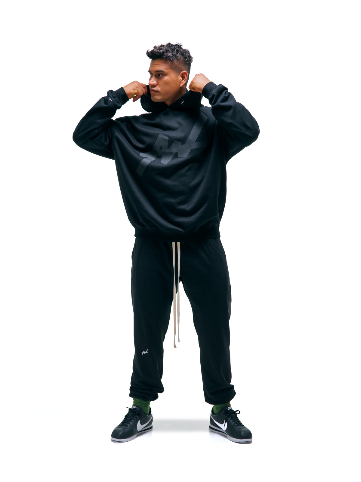 SWEAT HOODIE BIG LOGO(BLACK)