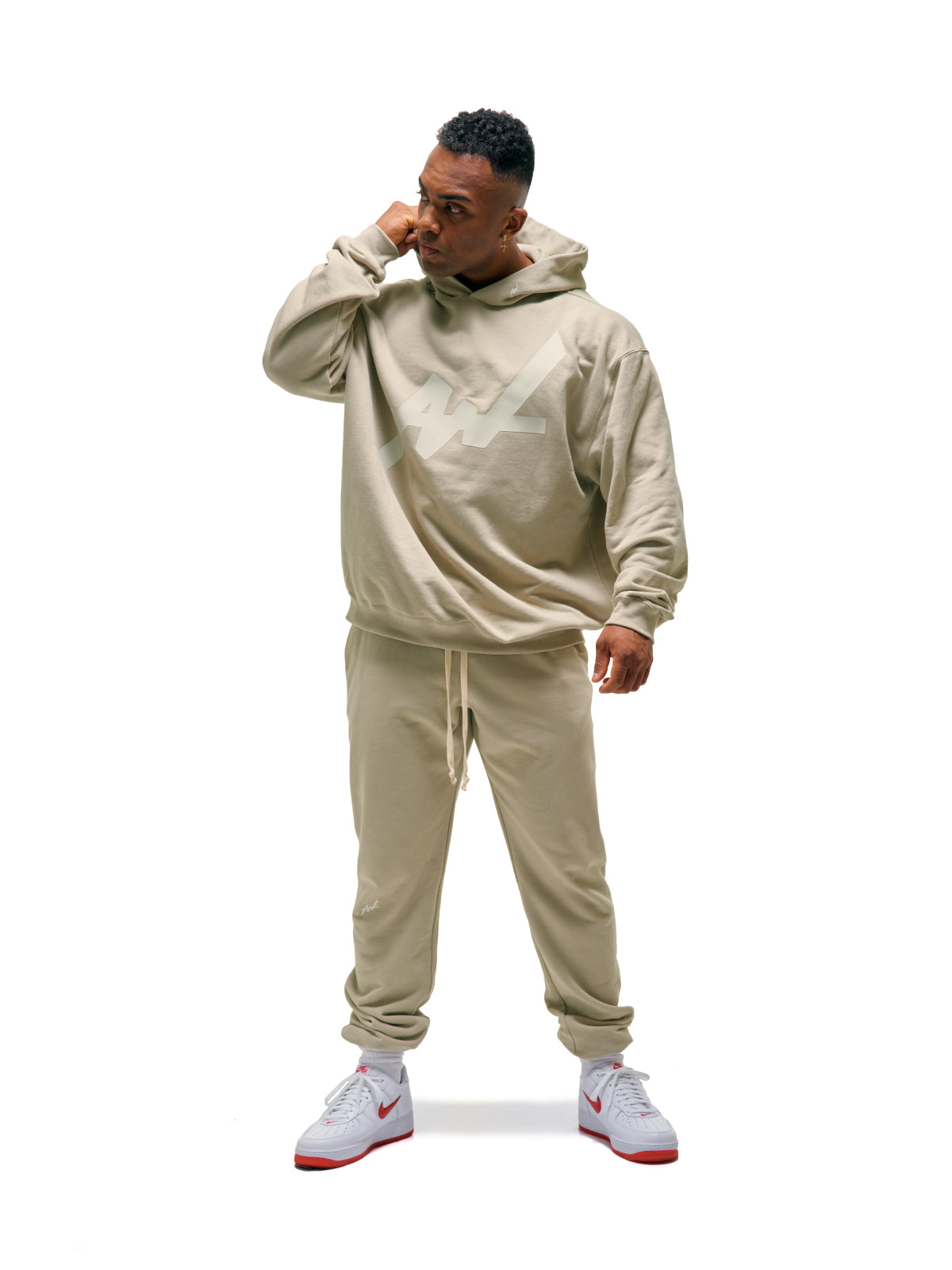 SWEAT PANTS BIG LOGO (BEIGE)