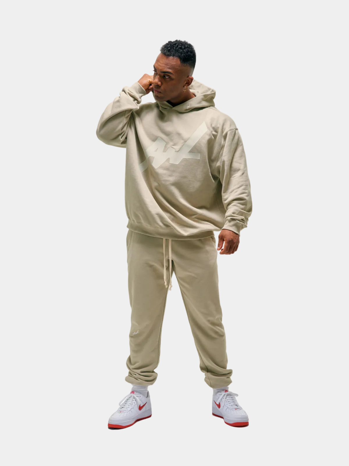 SWEAT PANTS BIG LOGO (BEIGE)