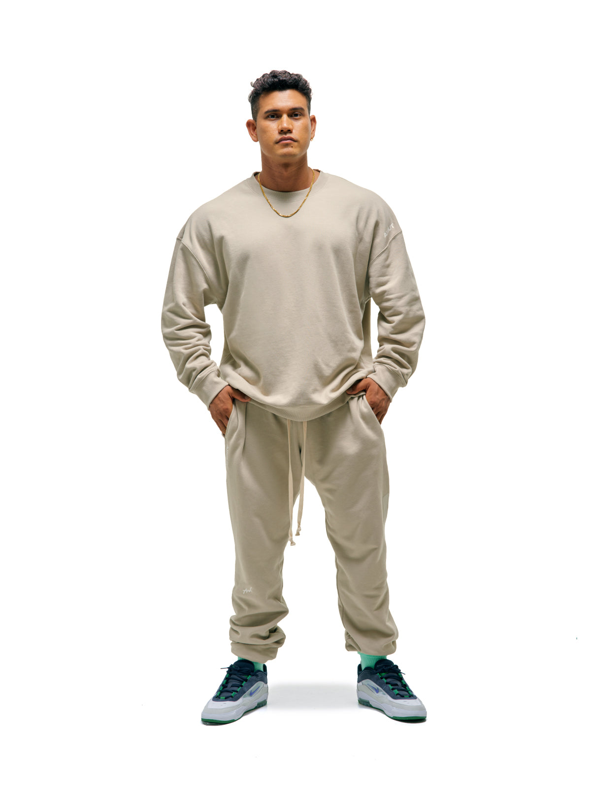SWEAT PANTS BIG LOGO (BEIGE)