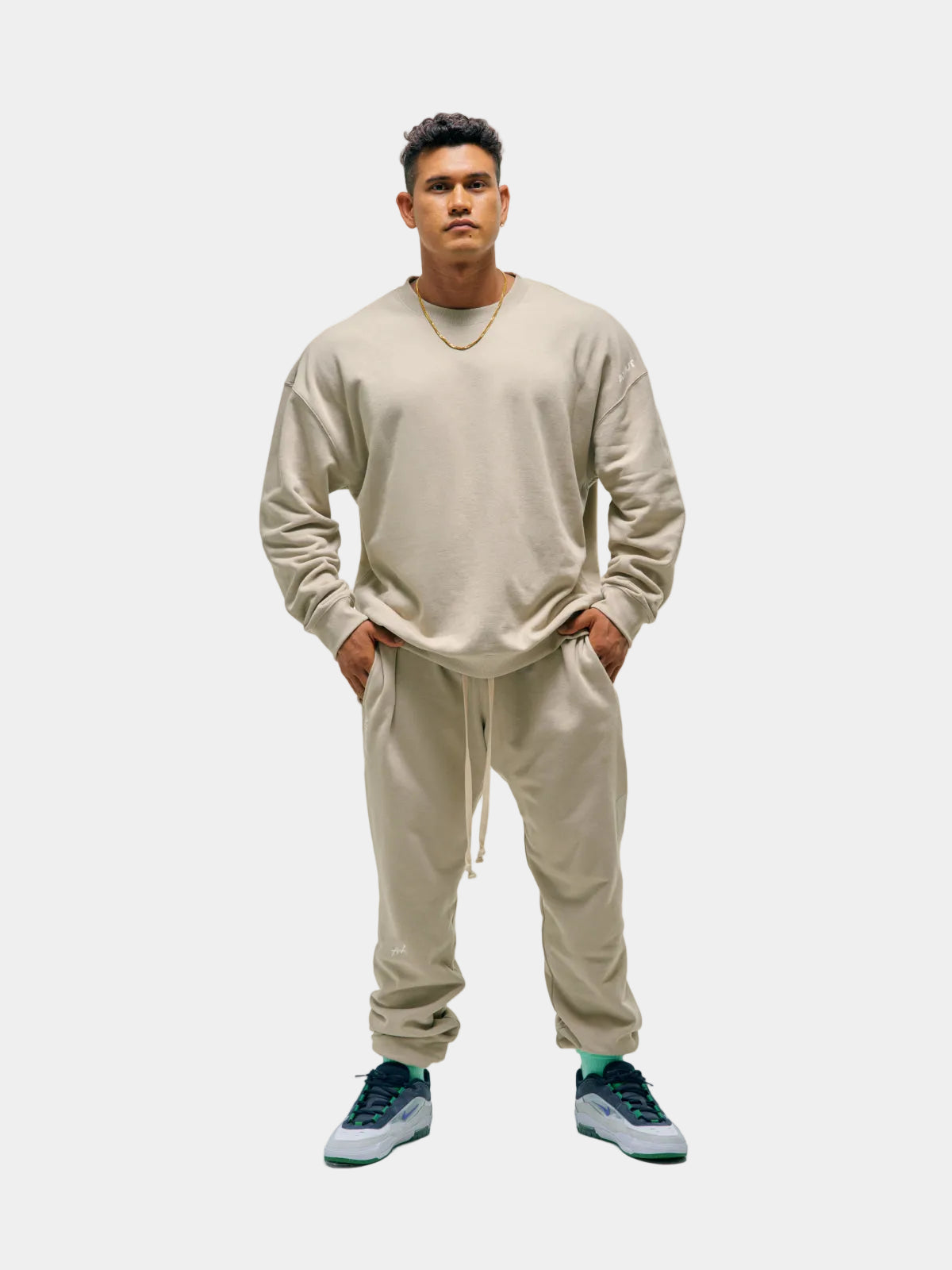 SWEAT PANTS BIG LOGO(BEIGE)