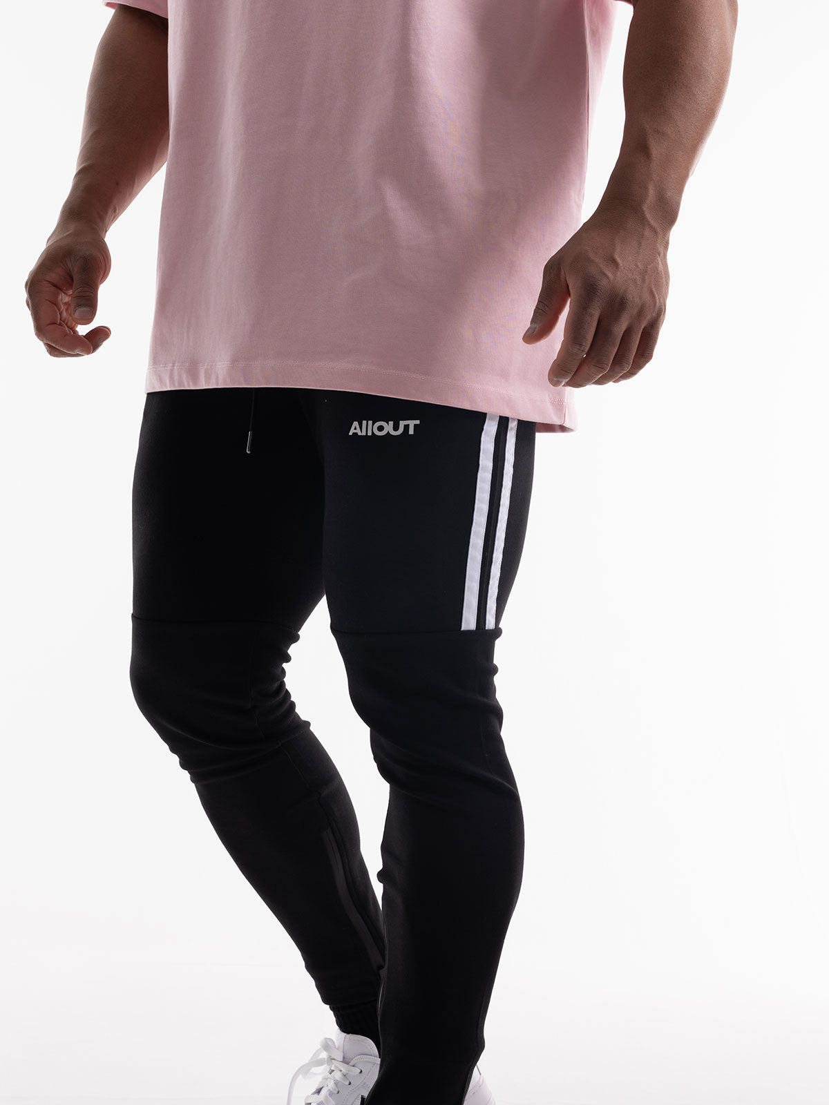 2 LINE STRETCH PANTS(BLACK)