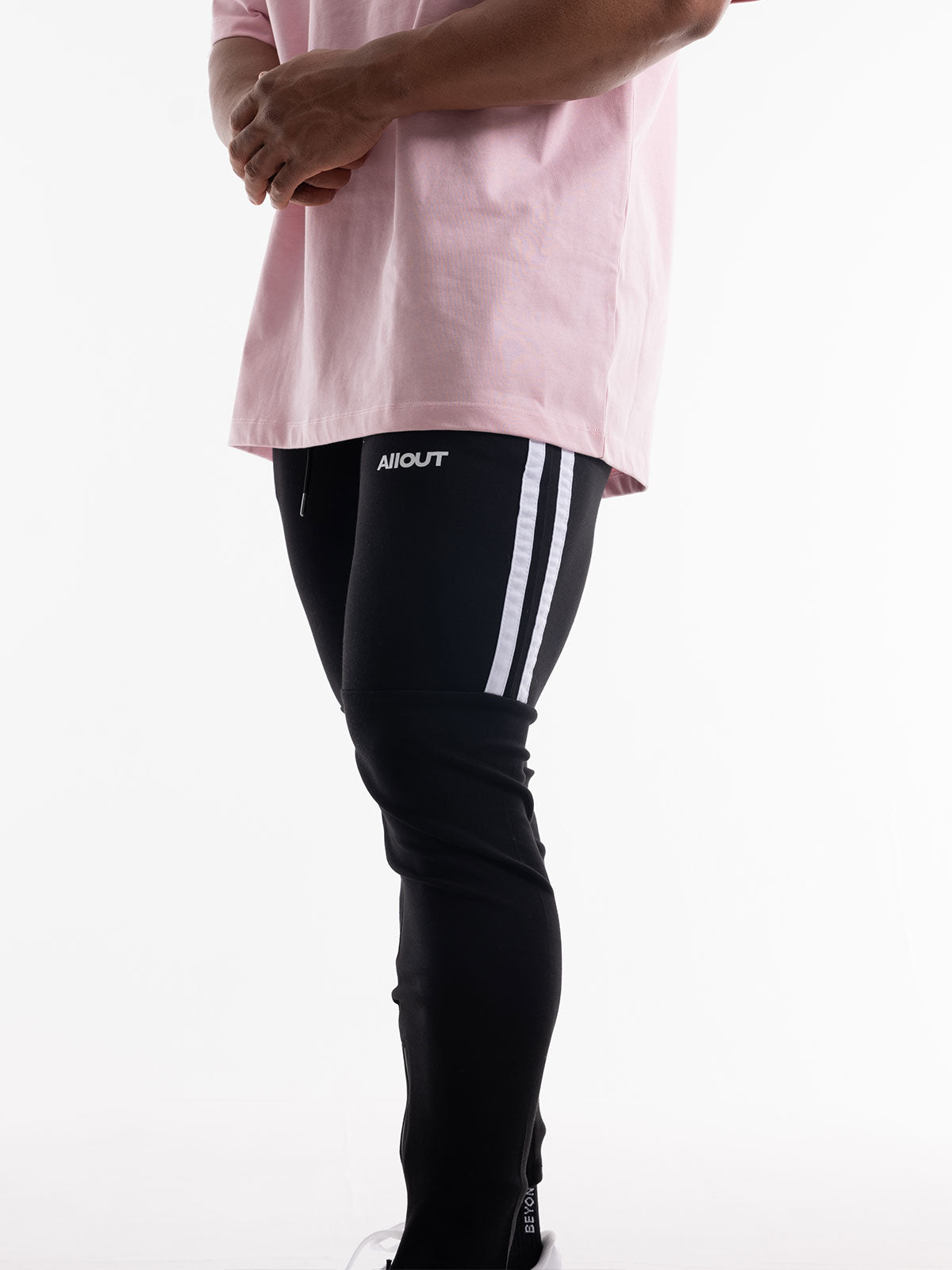 2 LINE STRETCH PANTS(BLACK)