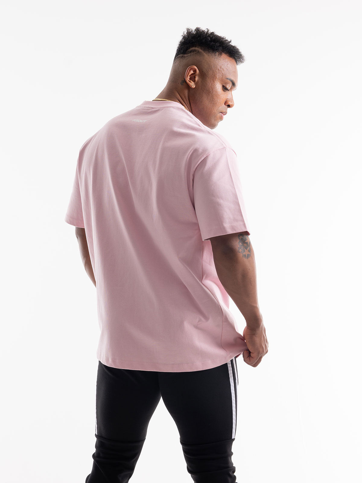 T-shirt SIMPLE LOGO BIG SILHOUETTE(PINK)