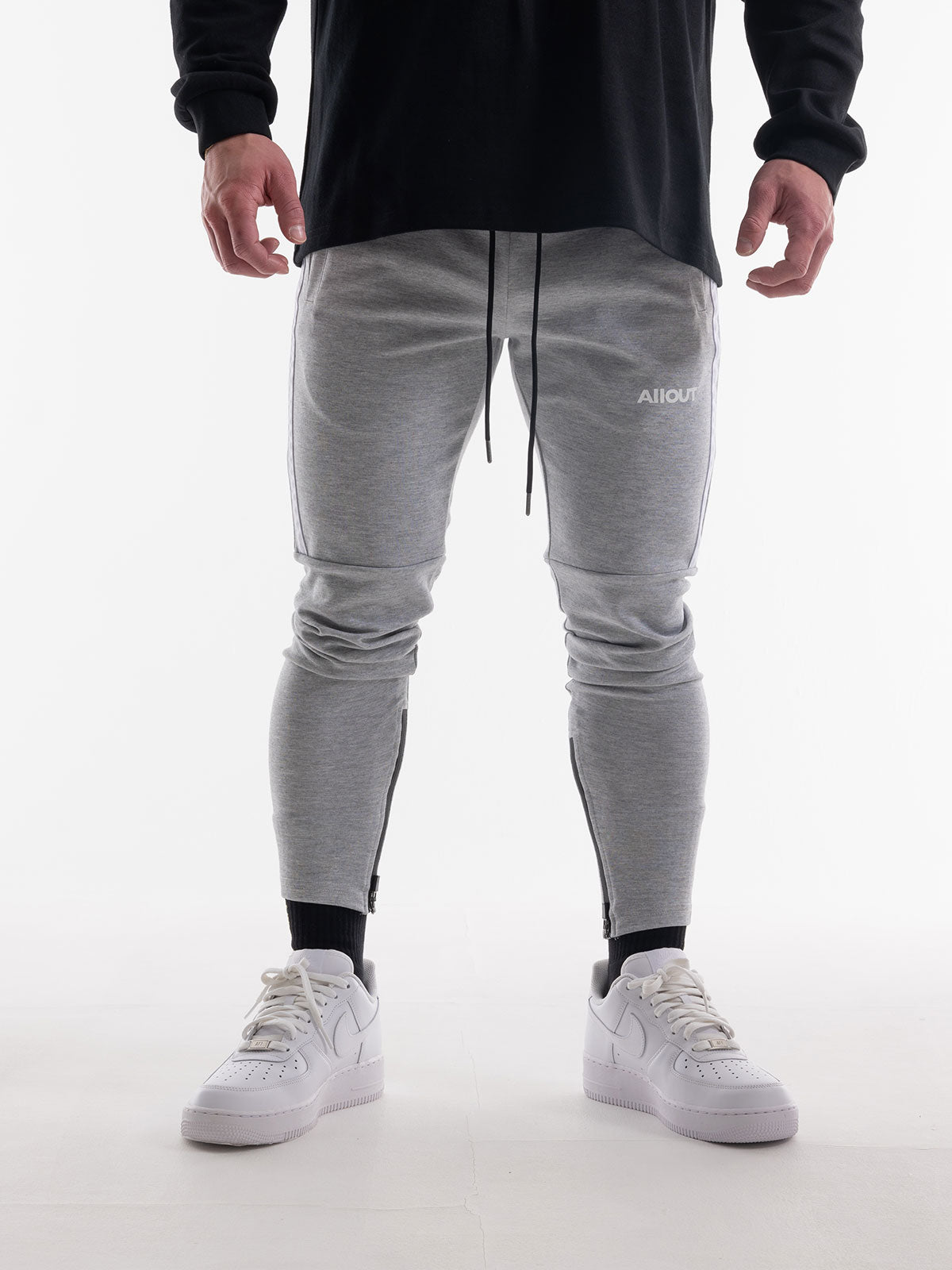 SWEAT PANTS SPRAY (BLACK)