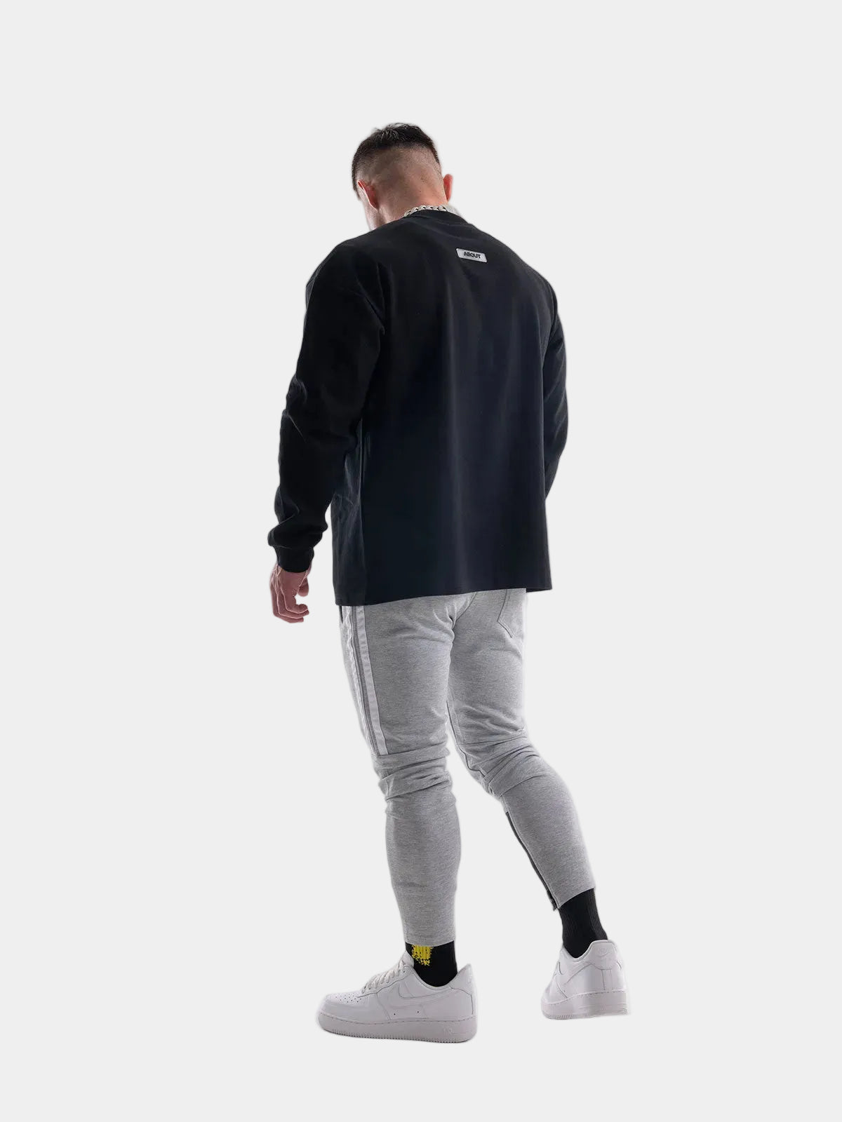 SWEAT PANTS SPRAY (BLACK)
