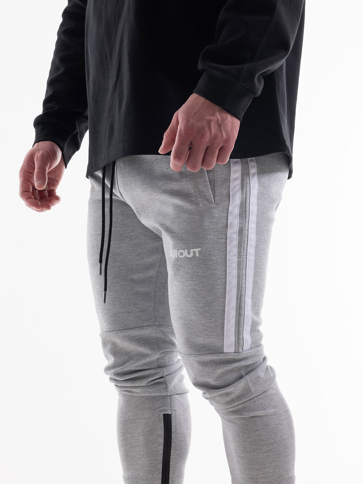 SWEAT PANTS SPRAY (BLACK)